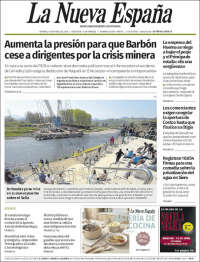 Portada de La Nueva España (Espagne)