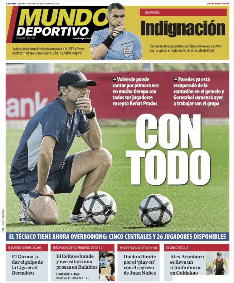 Portada de Mundo Deportivo Bizkaia (Espa&ntilde;a)