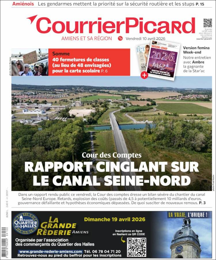 Portada de Courrier Picard (Francia)