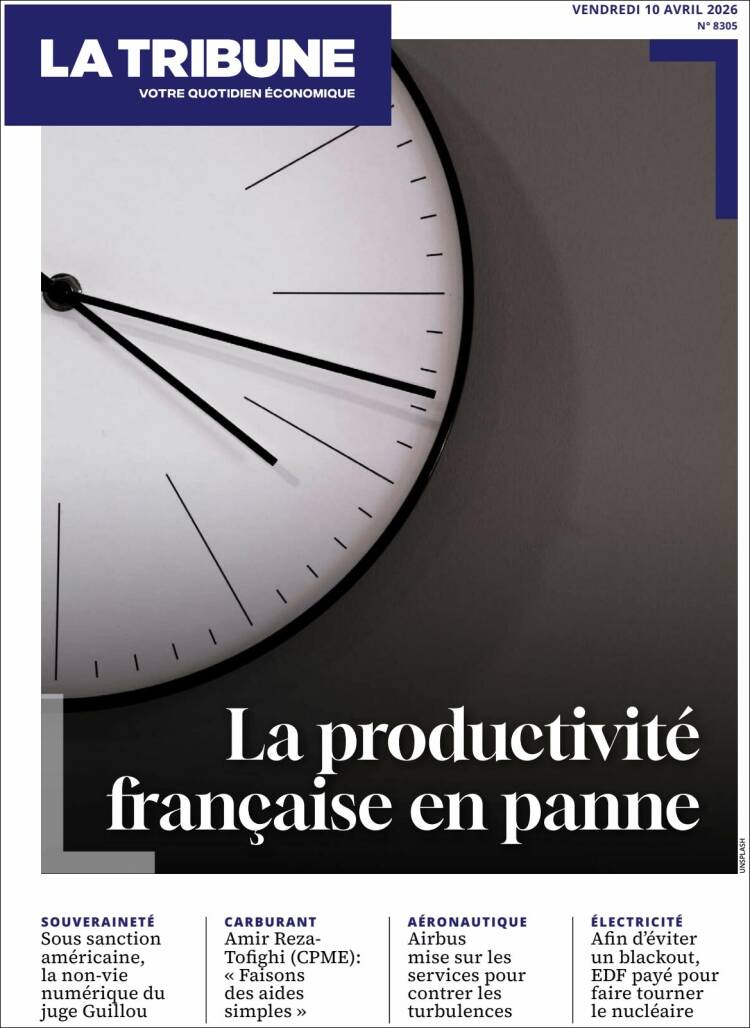 Portada de La Tribune (Francia)