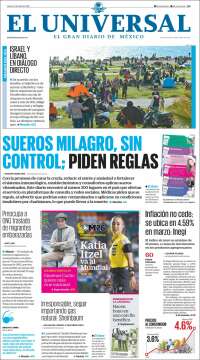 Portada de El Universal (M&eacute;xico)