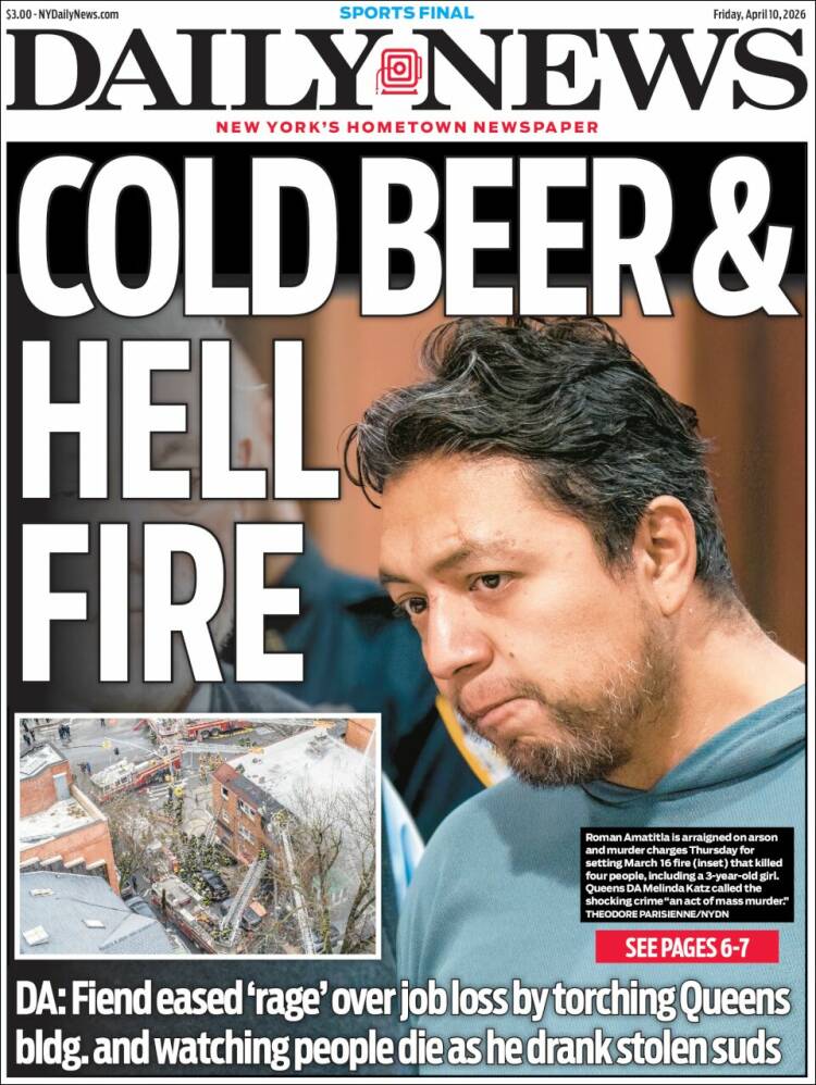 Portada de Daily News - New York (USA)