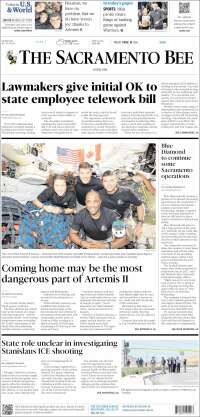 Portada de The Sacramento Bee (USA)