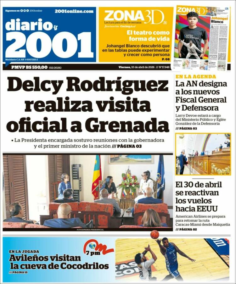 Portada de 2001 - Dosmiluno (Venezuela)