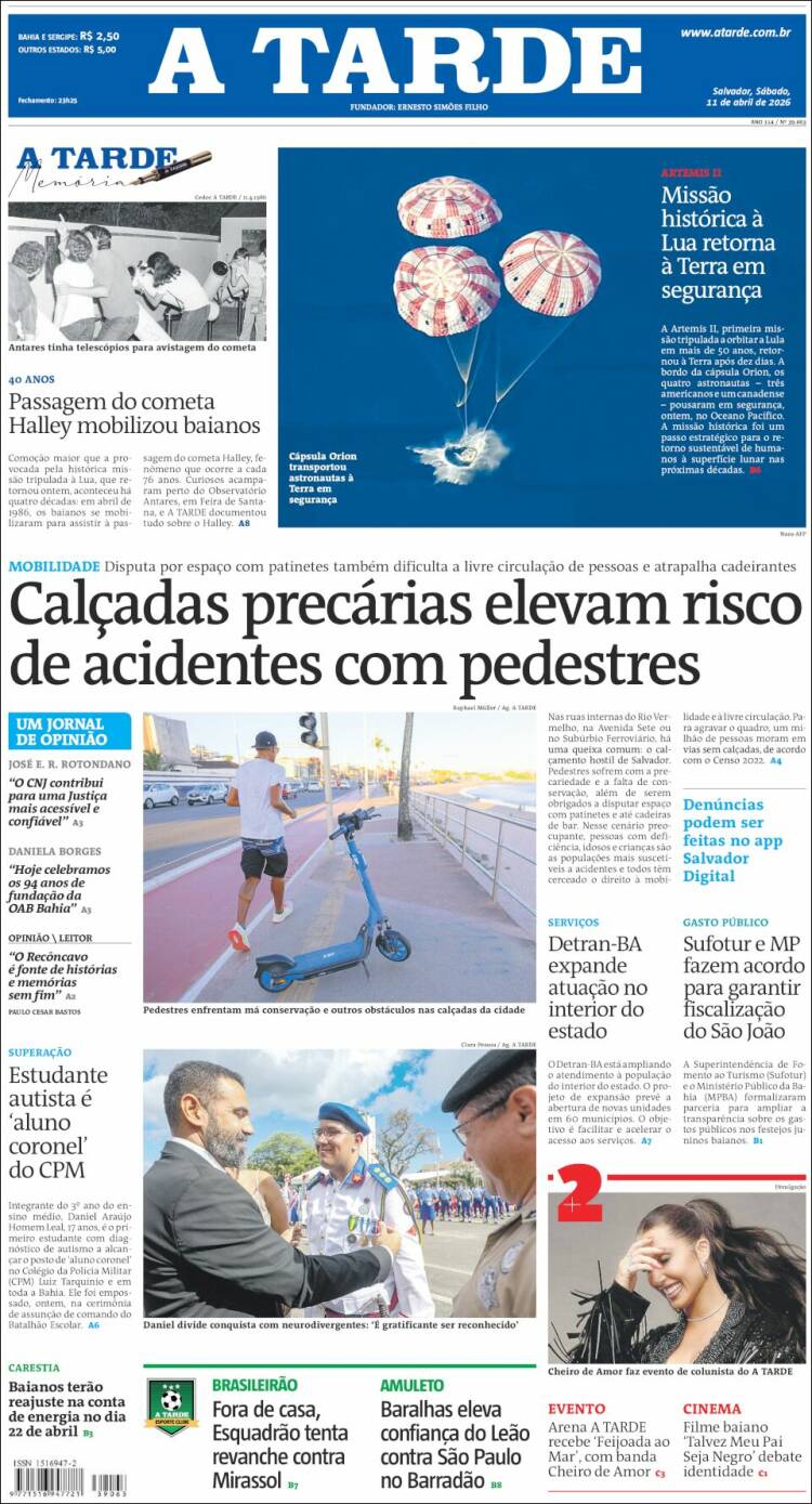 Portada de Diário A Tarde (Brasil)