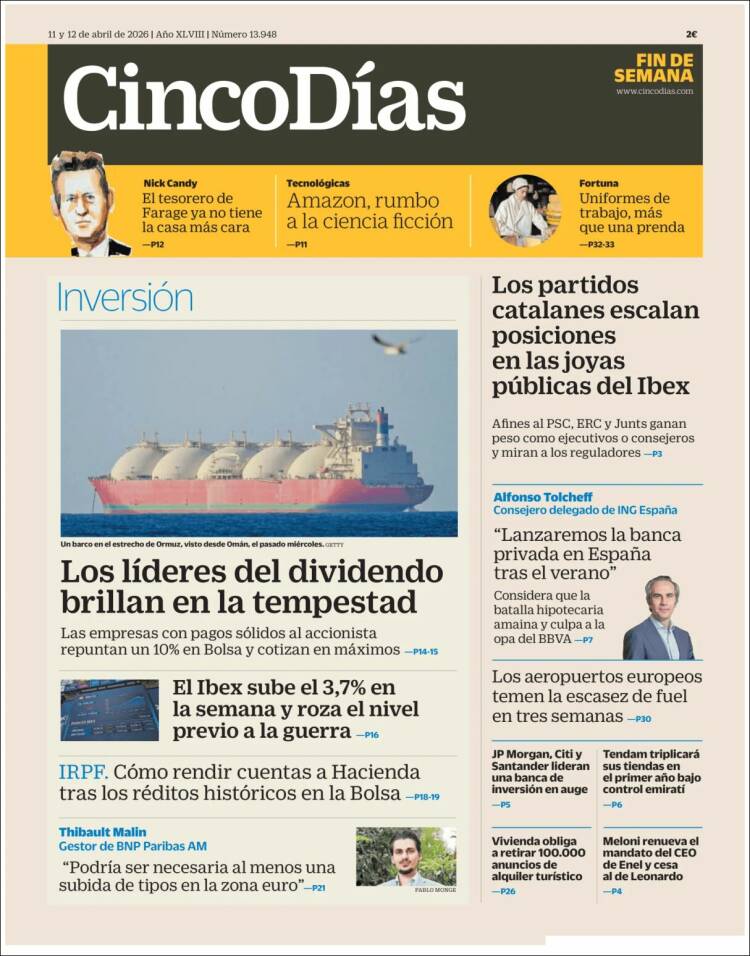 Portada de Cinco Días (Espa&ntilde;a)