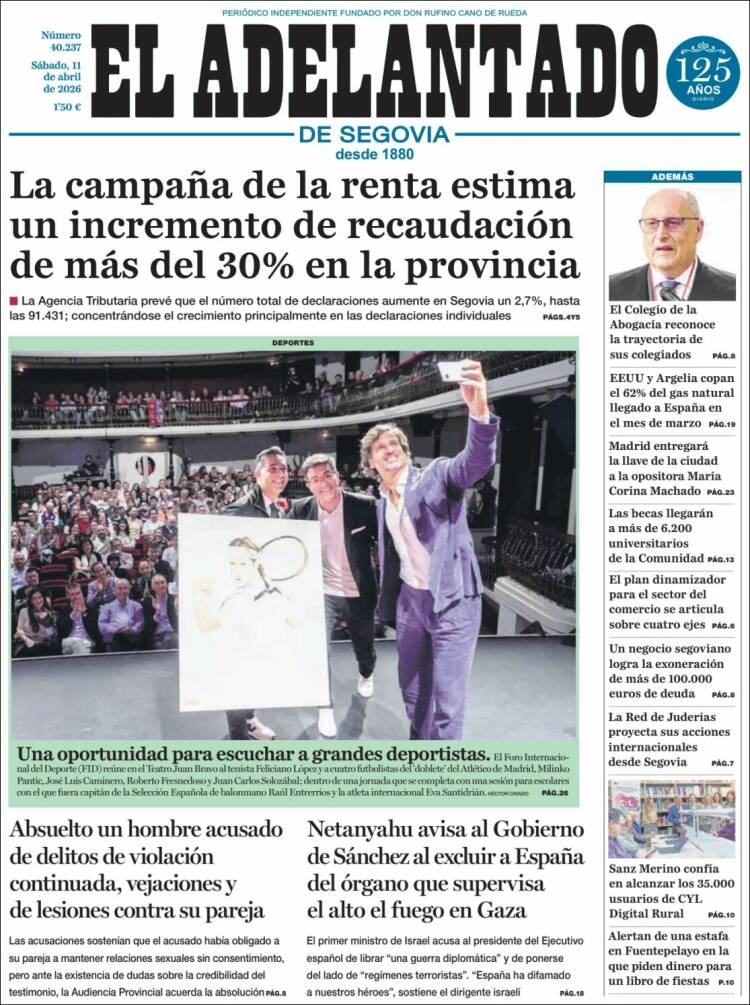 Portada de El Adelantado de Segovia (Espa&ntilde;a)