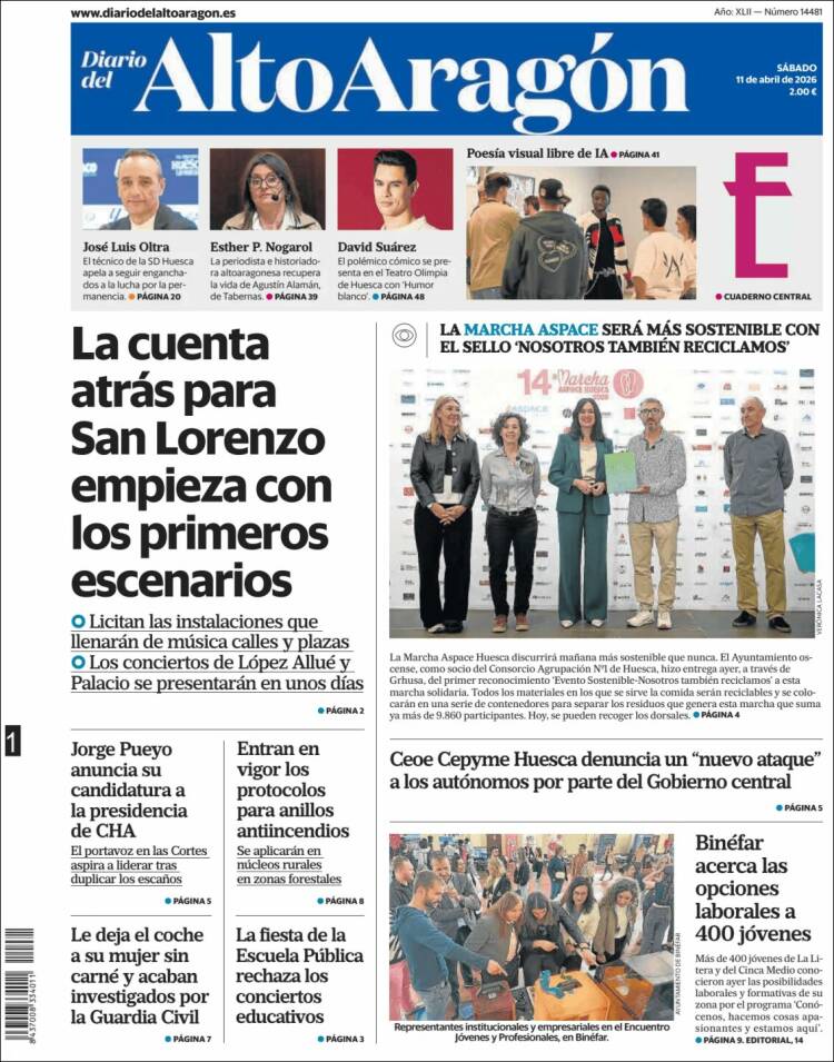 Portada de Diario del AltoAragón (Espa&ntilde;a)