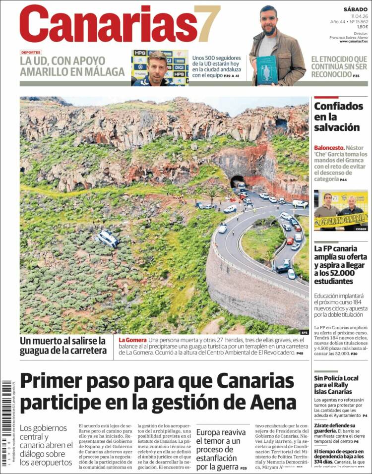 Portada de Canarias 7 (Espa&ntilde;a)