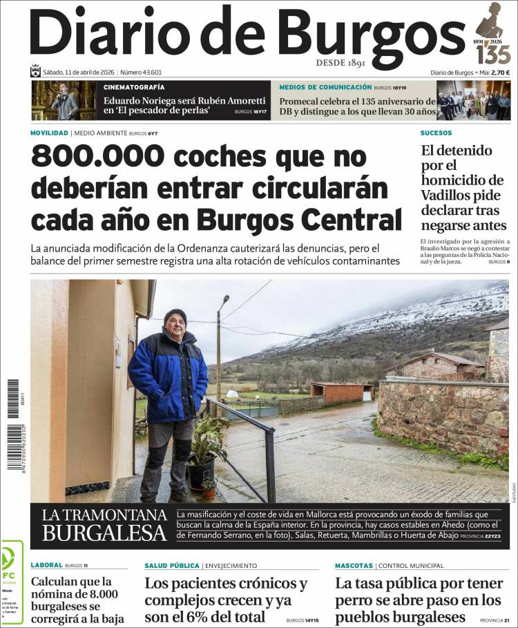 Portada de Diario de Burgos (Espa&ntilde;a)
