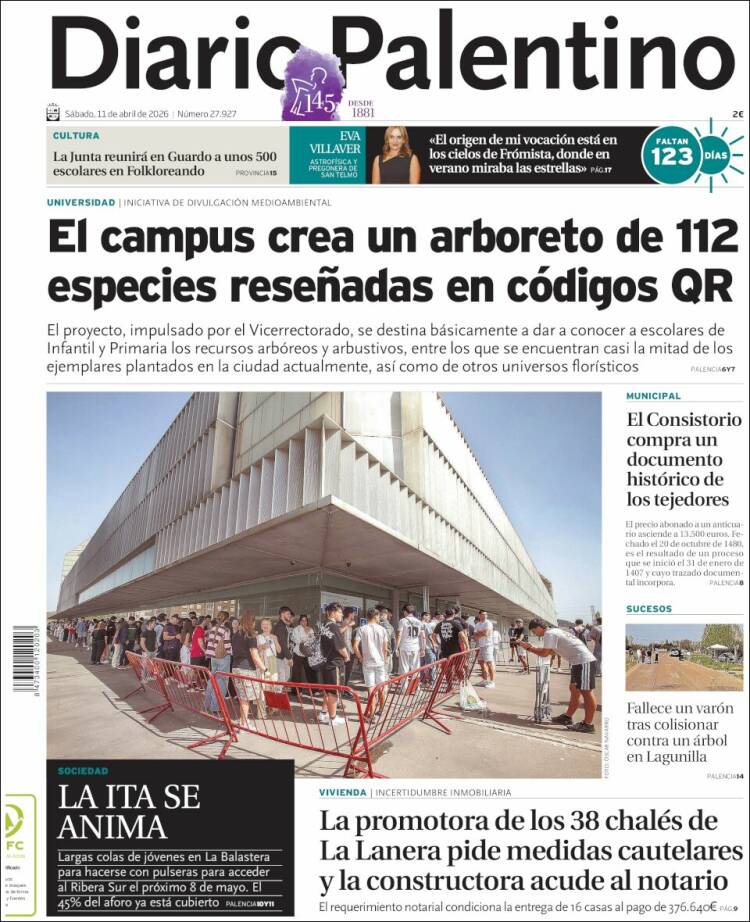 Portada de Diario Palentino (Espa&ntilde;a)
