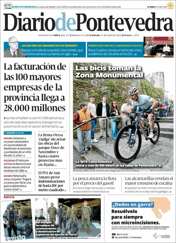 Portada de Diario de Pontevedra (Espa&ntilde;a)