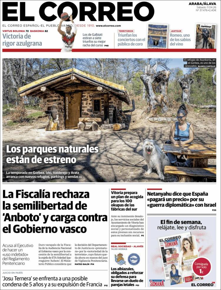Portada de El Correo - Álava (Espa&ntilde;a)