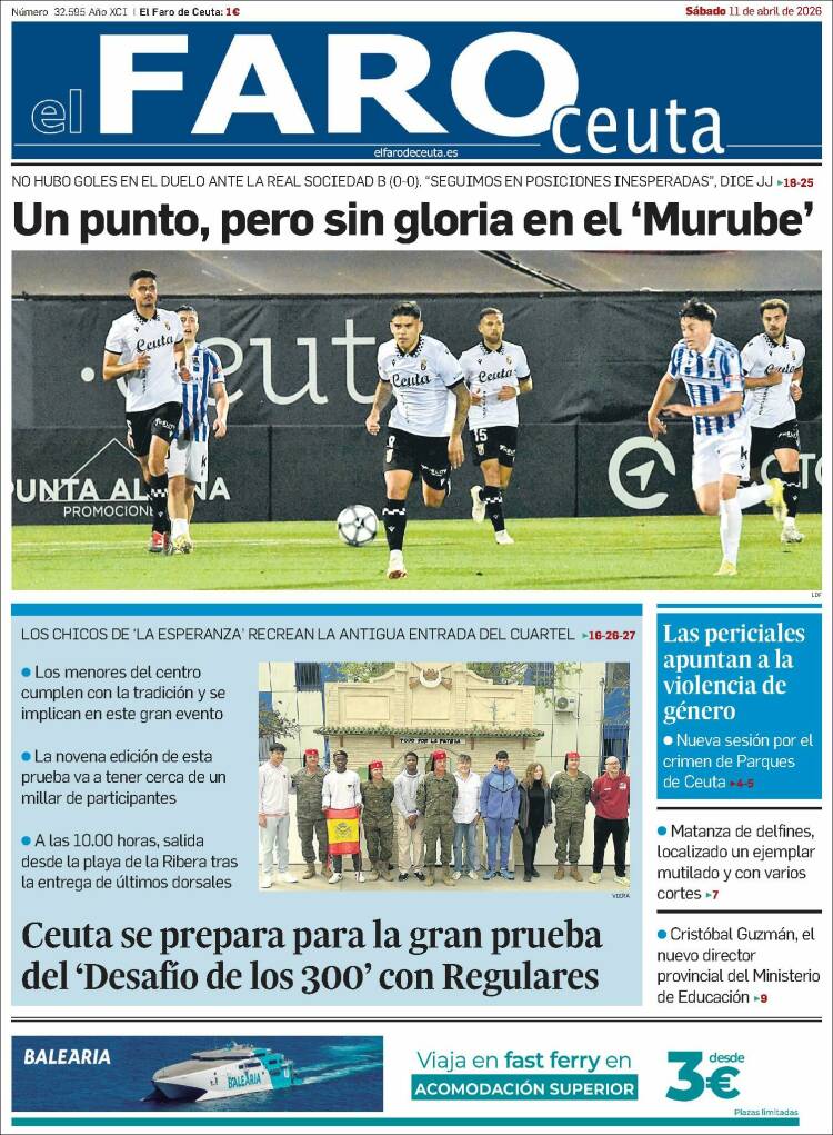 Portada de El Faro de Ceuta (Espa&ntilde;a)