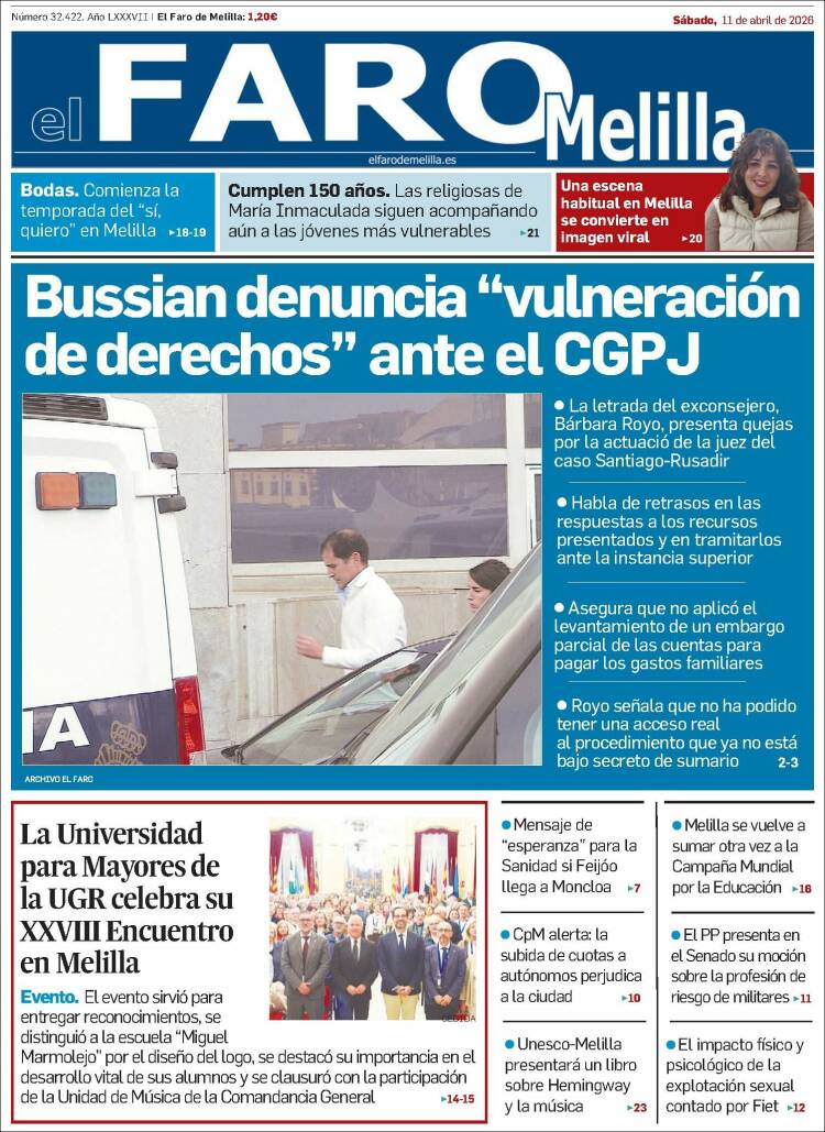 Portada de El Faro de Melilla (Espa&ntilde;a)