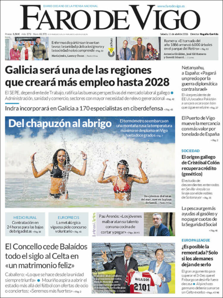 Portada de Faro de Vigo (Espa&ntilde;a)