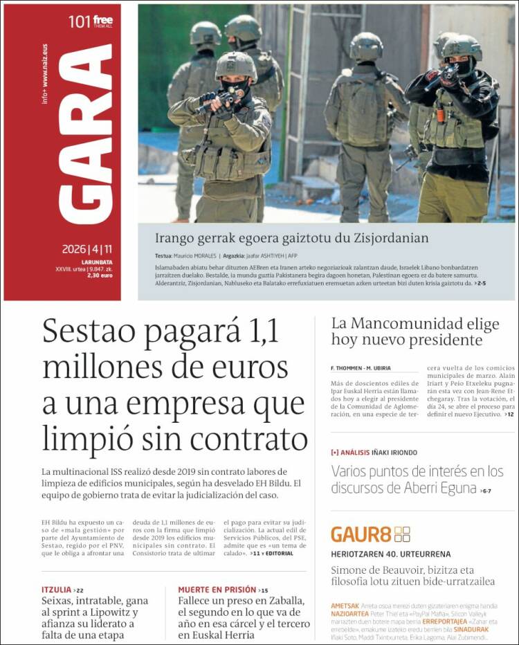 Portada de Gara (Espa&ntilde;a)