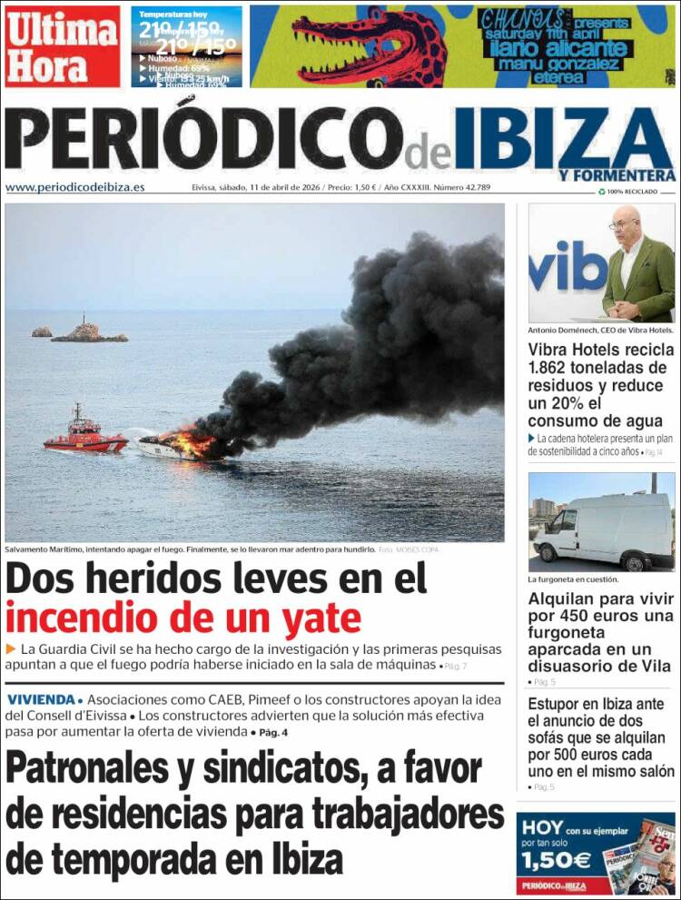 Portada de Periódico de Ibiza (Espa&ntilde;a)