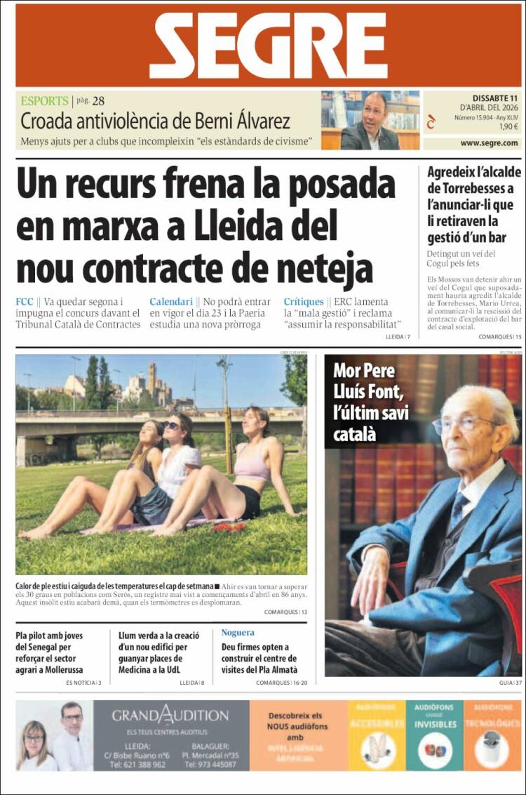 Portada de Segre (Espa&ntilde;a)