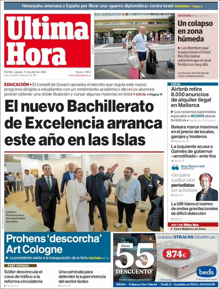 Portada de Última Hora (Espa&ntilde;a)
