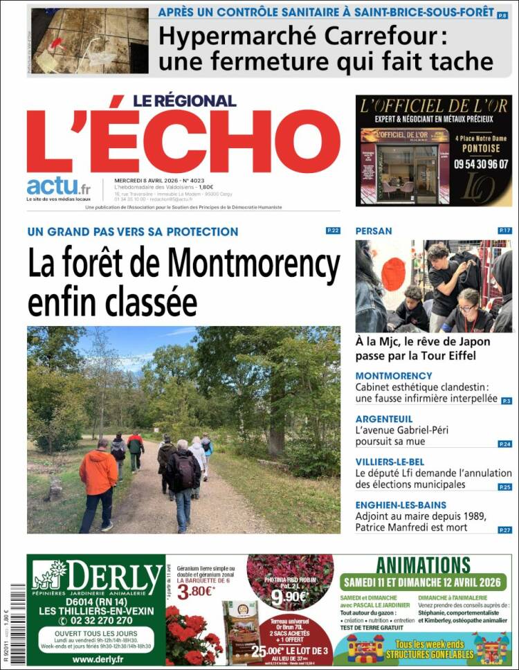 Portada de L'Echo de la Haute-Vienne (Francia)