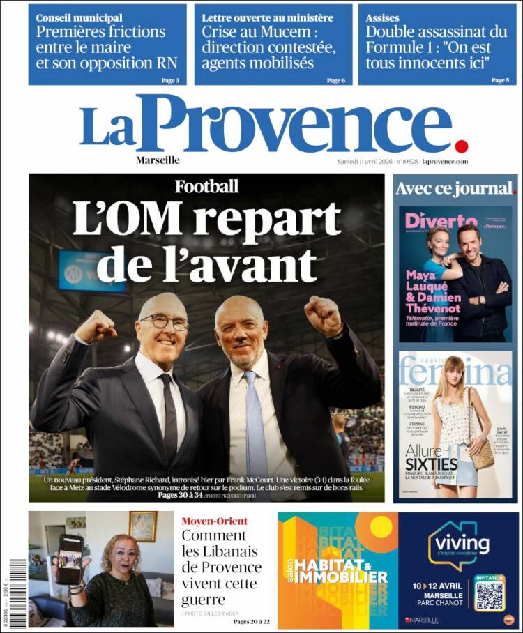 Portada de La Provence (Francia)
