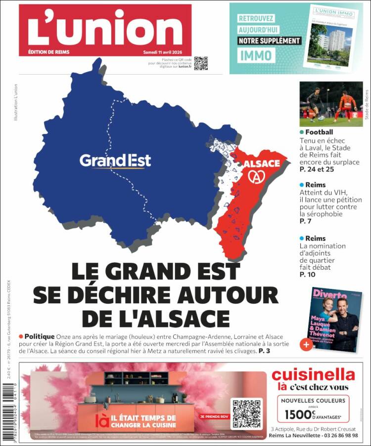 Portada de L'Union (Francia)