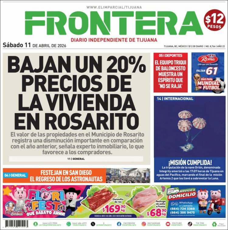 Portada de Frontera (M&eacute;xico)