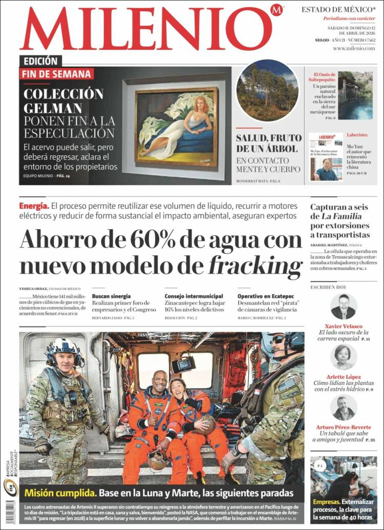 Portada de Milenio - Estado de México (M&eacute;xico)