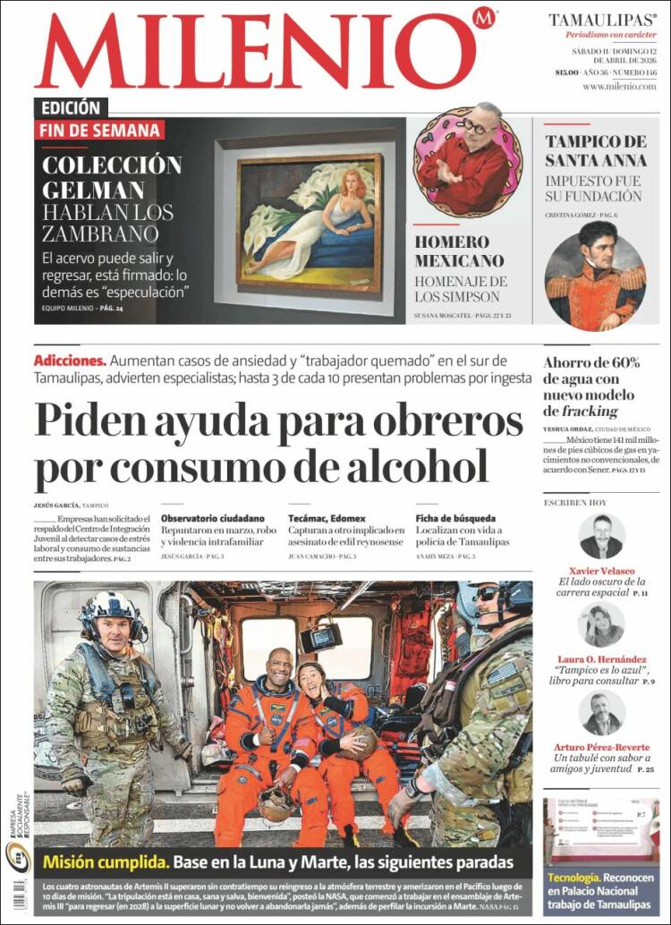 Portada de Milenio - Tamaulipas (Mexico)