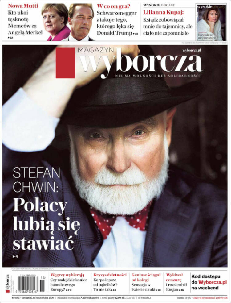 Portada de Gazeta Wyborcza (Polonia)