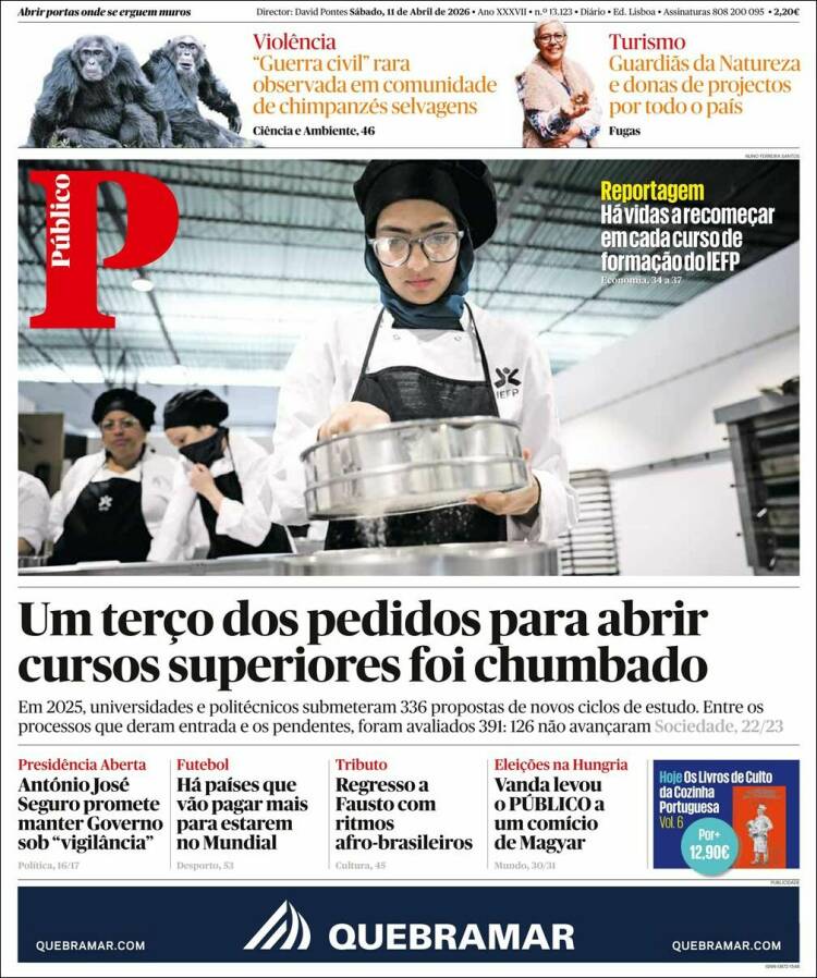 Portada de Público (Portugal)