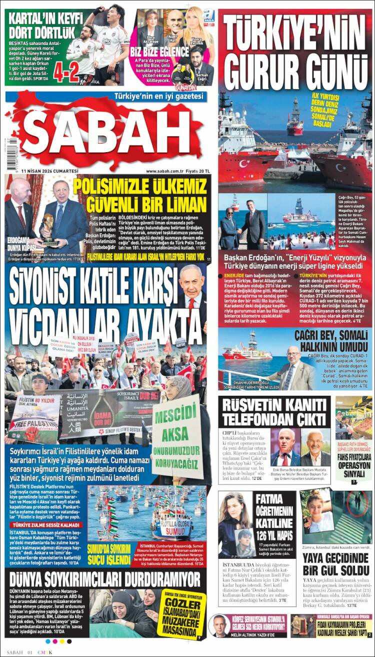 Portada de Sabah (Turqu&iacute;a)