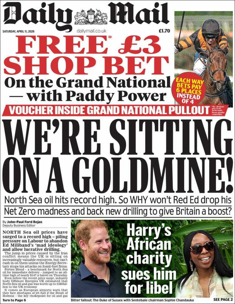 Portada de Daily Mail (United Kingdom)