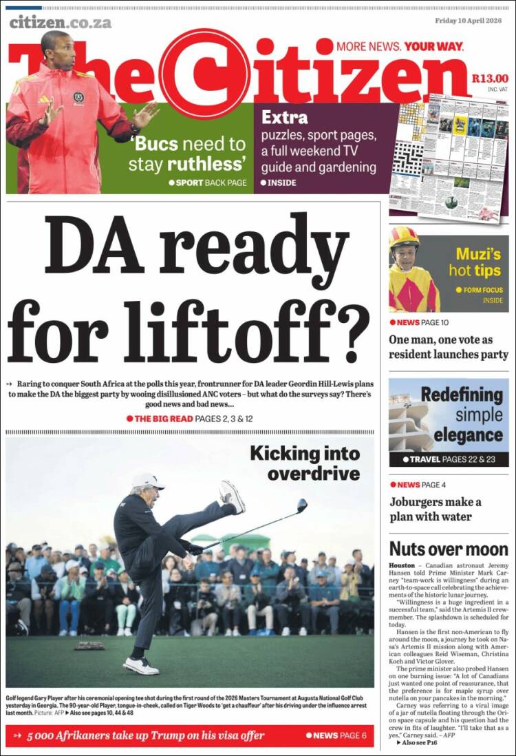 Portada de The Citizen (Sud&aacute;frica)