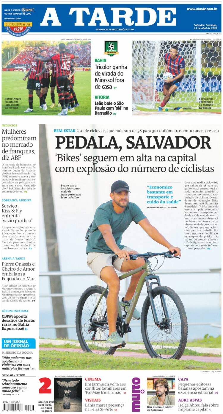 Portada de Diário A Tarde (Brasil)