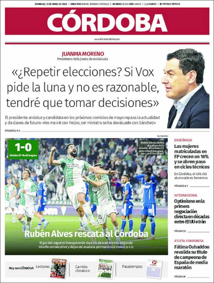Portada de Diario de Córdoba (Espa&ntilde;a)