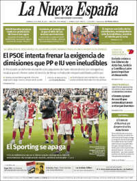 Portada de La Nueva España (Espa&ntilde;a)