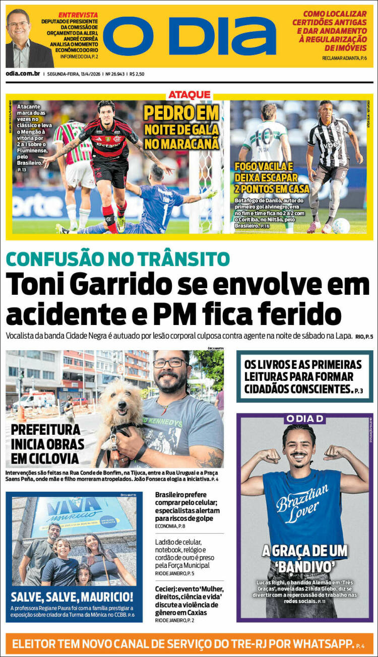 Portada de O Dia (Brasil)