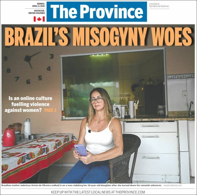 Portada de The Province (Canad&aacute;)