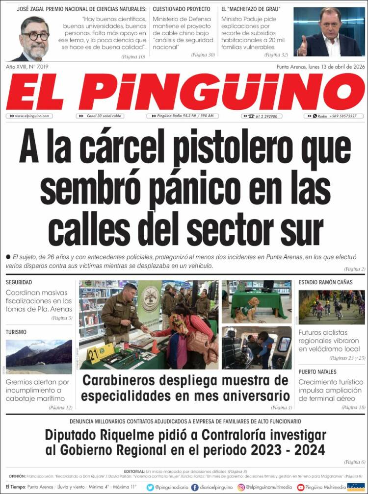 Portada de El Pingüino (Chile)