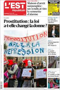 Portada de L'Est Republicain (Francia)