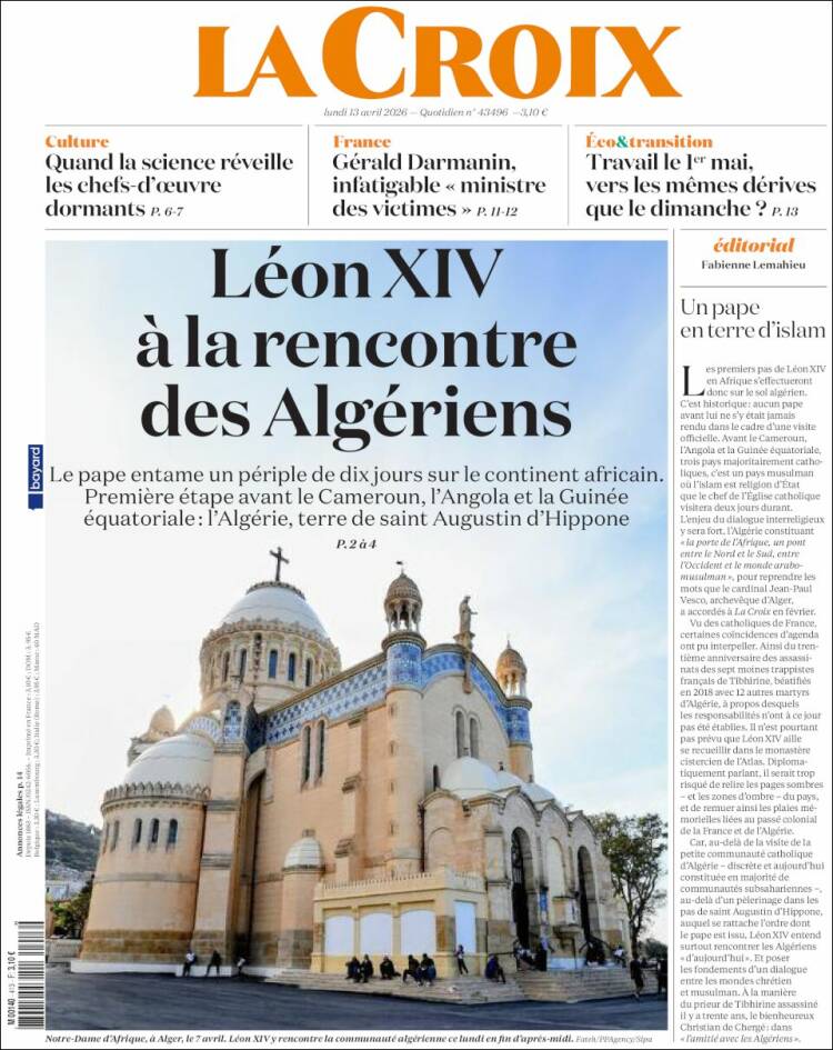 Portada de La Croix (Francia)