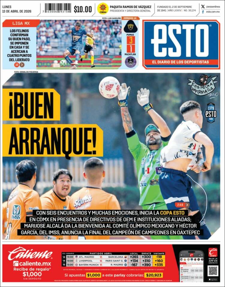 Portada de Esto (Mexique)