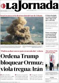 Portada de La Jornada (Mexico)