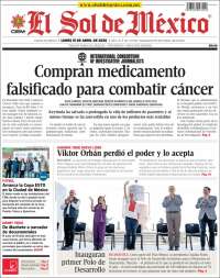 Portada de El Sol de México (Mexico)