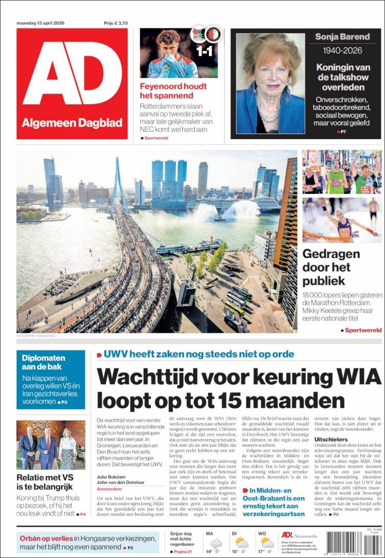 Portada de AD (Pa&iacute;ses Bajos)