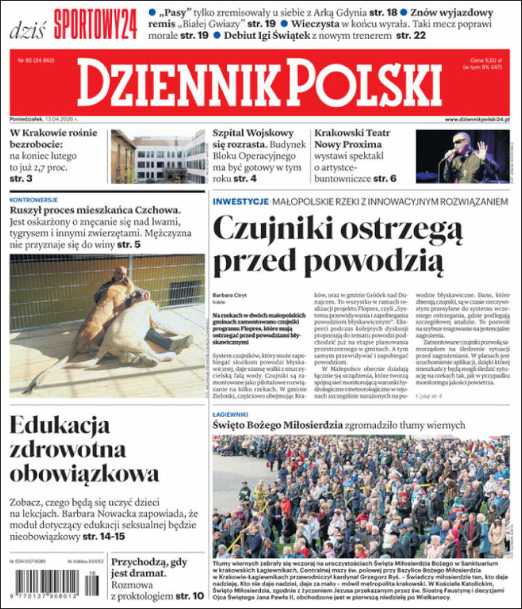 Portada de Dziennik (Polonia)