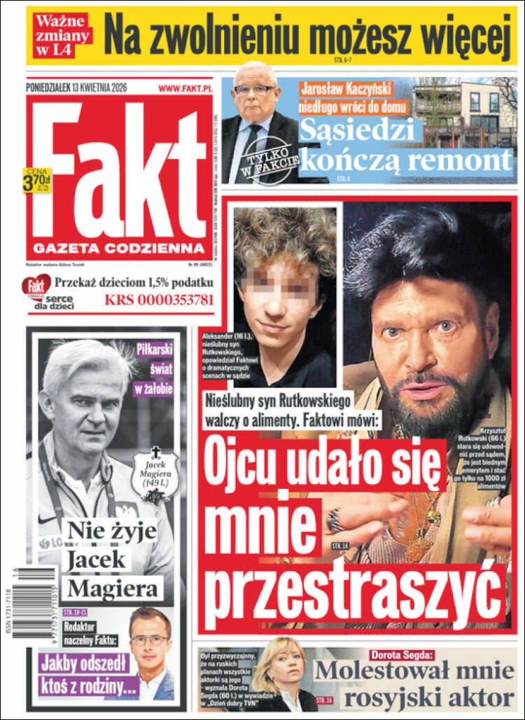 Portada de Fakt (Polonia)