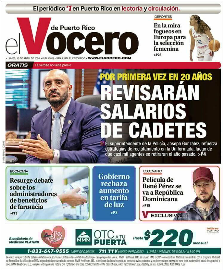 Portada de Vocero (Puerto Rico)